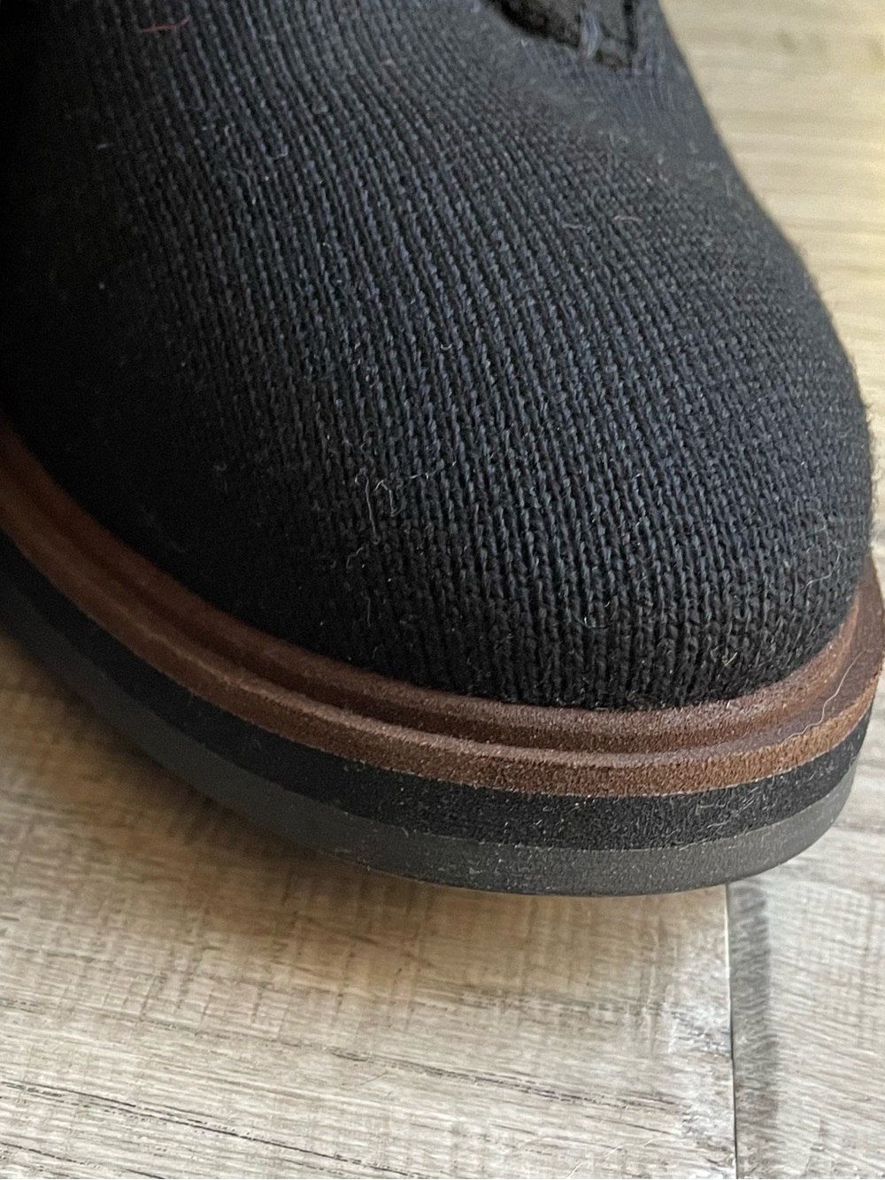 Rothy's The Laced Lug Boot In Black Onyx Adjustable Knit Merino Wool Blend SZ 9 - Picture 15 of 16